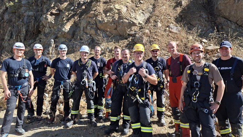 Gruppenbild Steinbruch Übung
